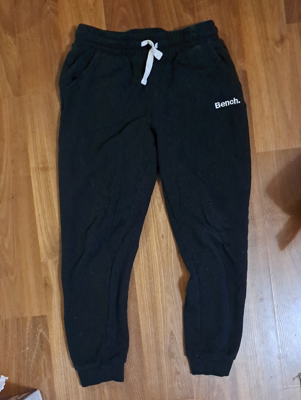 Bench Black Kids Joggers with White Drawcord